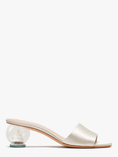 Kate Spade Women's Ivory Bridal Love Slide Sandals | Online Sale