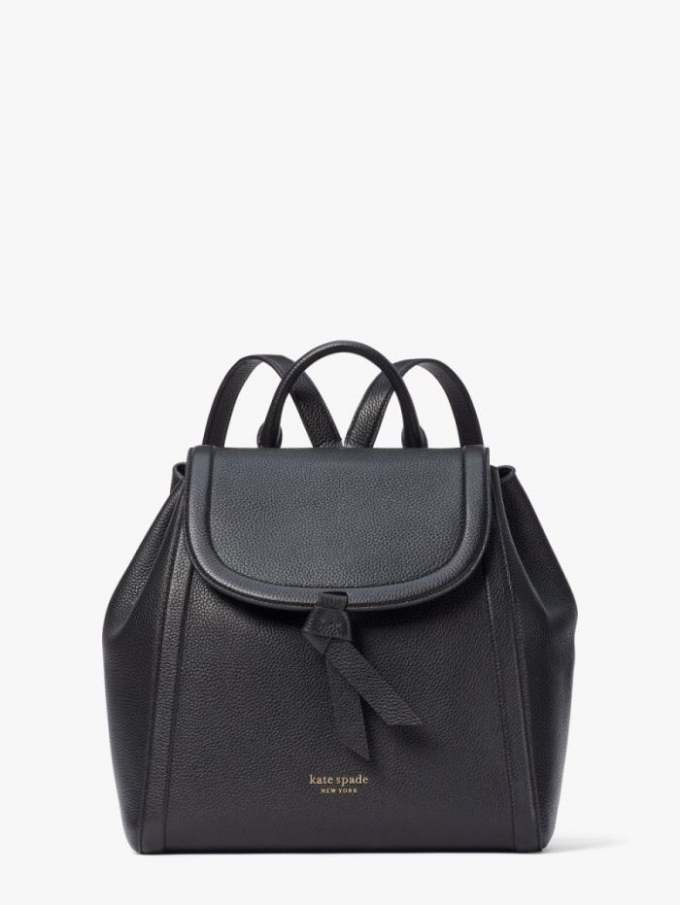 Kate Spade Women's Black Knott Medium Flap Backpack | New Arrivals