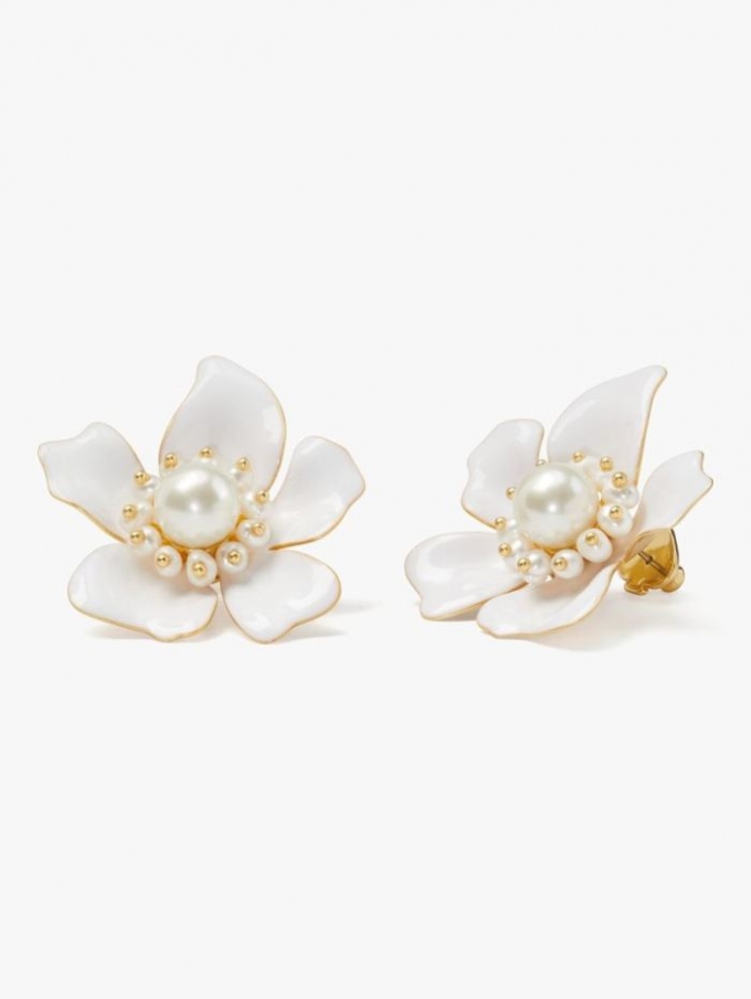 Kate Spade Women's White. Flora Statement Studs | Special Offer