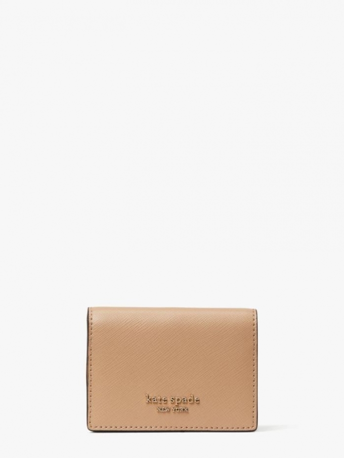 Kate Spade Women's Raw Pecan Spencer Business Cardholder | New Arrivals