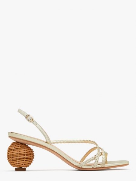 Kate Spade Women's Pale Gold Valencia Sandals | Online Sale