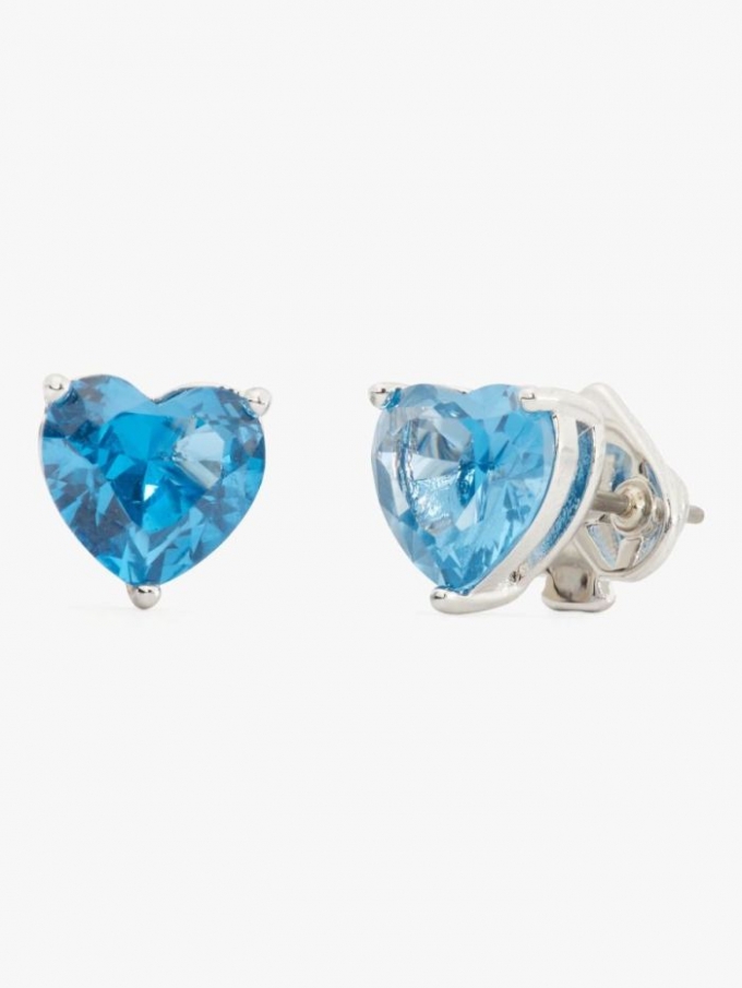 Kate Spade Women's Blue. My Love Heart Studs | Free Shipping