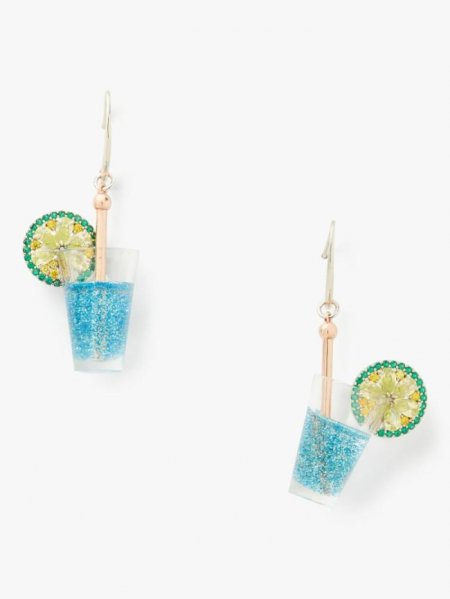 Kate Spade Women's Blue Multicolor Good Spirits French Wire Drop Earrings | Free Shipping