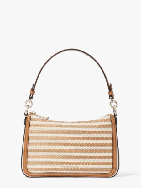 Kate Spade Women's Parchment Multi Hudson Striped Medium Convertible Crossbody | Ireland Outlet