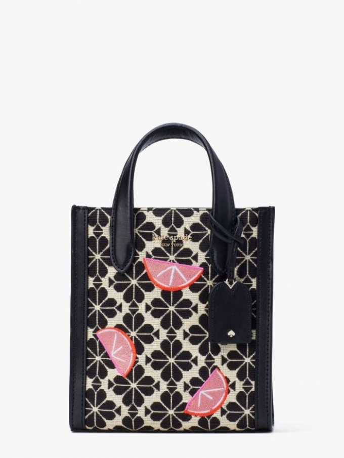 Kate Spade Women's Grapefruit Soda Multi. Spade Flower Jacquard Grapefruits Manhattan Mini Tote | Ireland Outlet