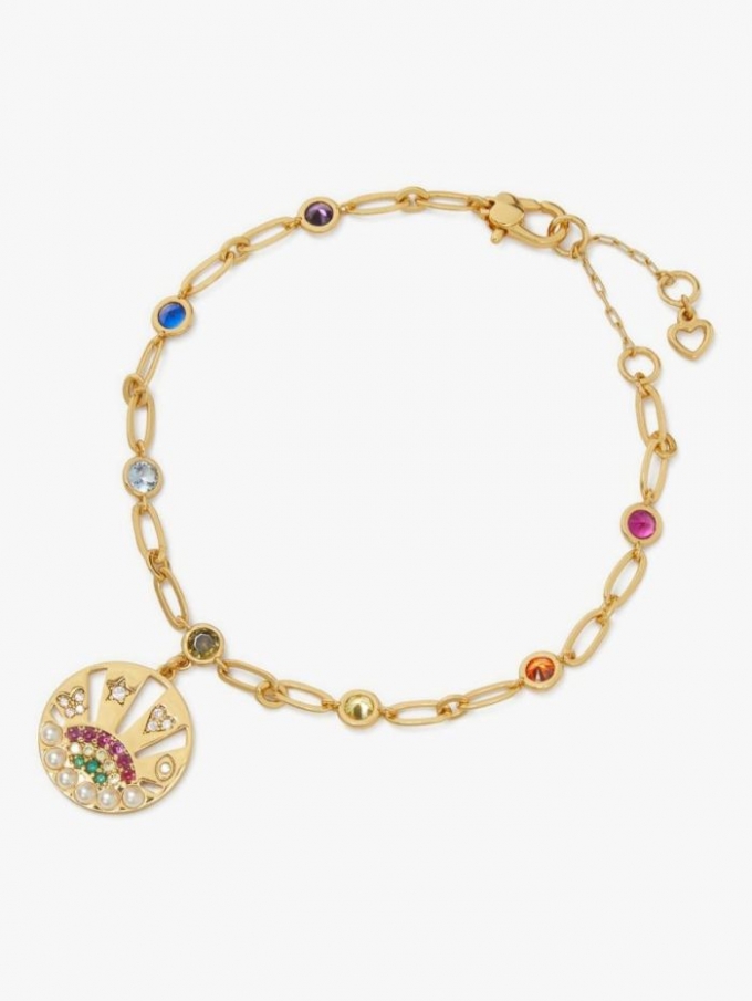 Kate Spade Women's Multi Rainbow Medallion Bracelet | Special Offer