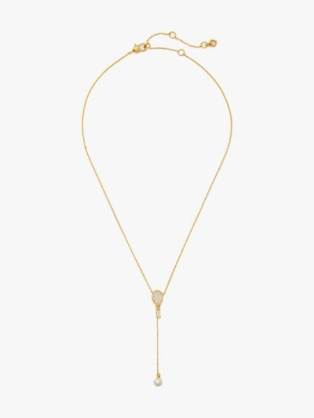 Kate Spade Women's Cream Multi Queen Of The Court Tennis Lariat Necklace | Special Offer