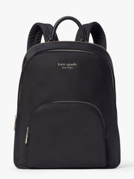 Kate Spade Women's Black The Little Better Sam Nylon Laptop Backpack | New Arrivals