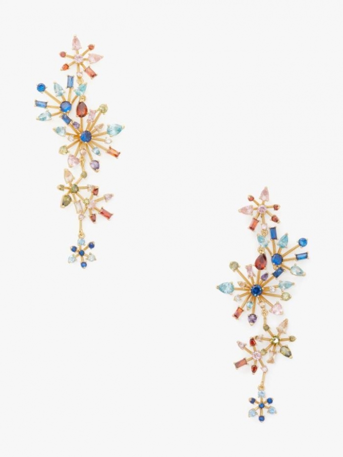 Kate Spade Women's Multi Firework Floral Statement Linear Earrings | Free Shipping