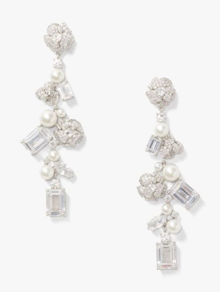 Kate Spade Women's White Multi Bouquet Toss Statement Earrings | Free Shipping