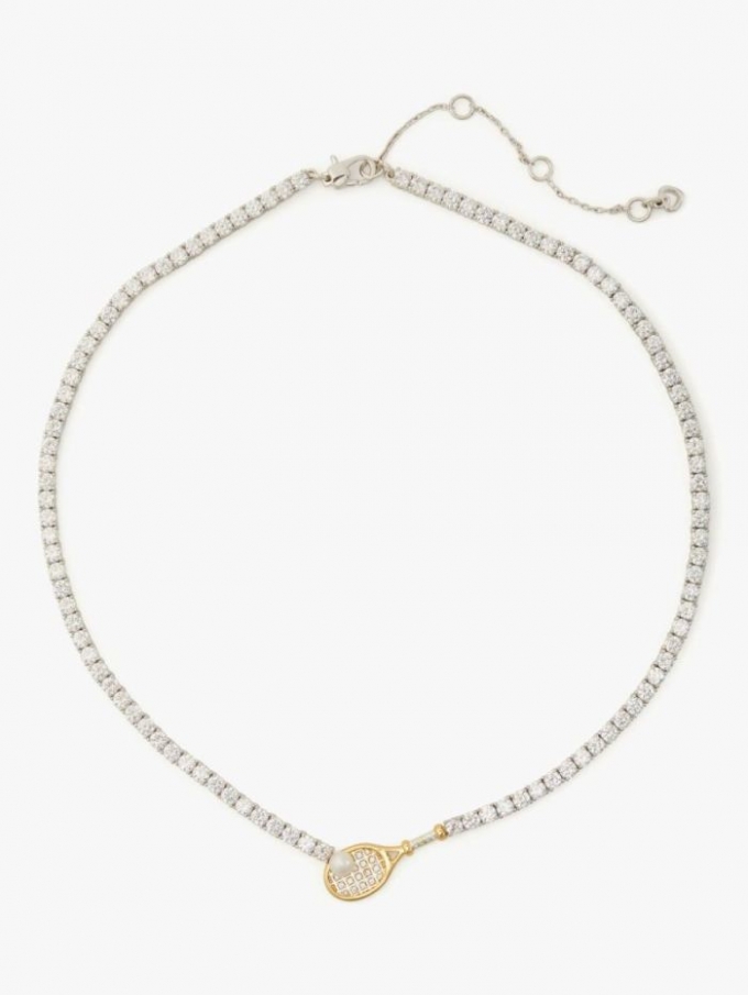 Kate Spade Women's Cream Multi Queen Of The Court Tennis Necklace | Special Offer